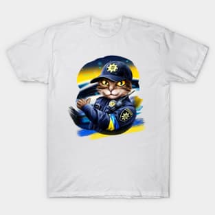 Ukrainian Cat Policeman T-Shirt